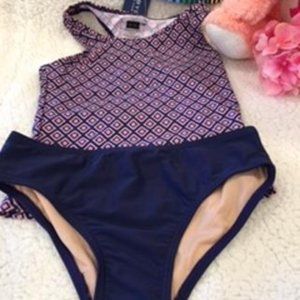 TOOBDOO PINK/BLUE TANKII SET SWIMWEAR GIRLS 9-10